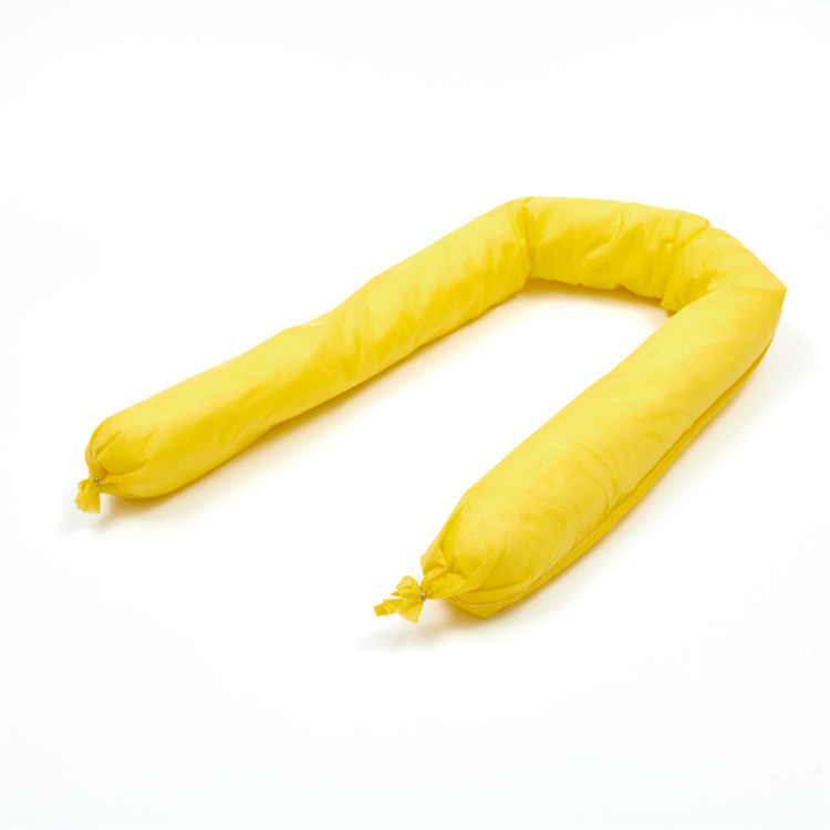 Chaussettes absorbantes chimiques jaunes à haute capacité d'absorption pour le lieu de travail