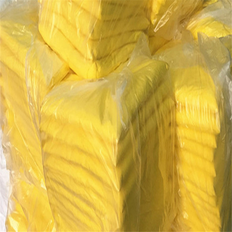 Oreiller absorbant chimique jaune absorbant superbe pour nettoyer le déversement acide fort