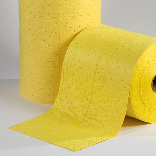 Rouleau absorbant chimique anti-fuite écologique pour lieu de travail