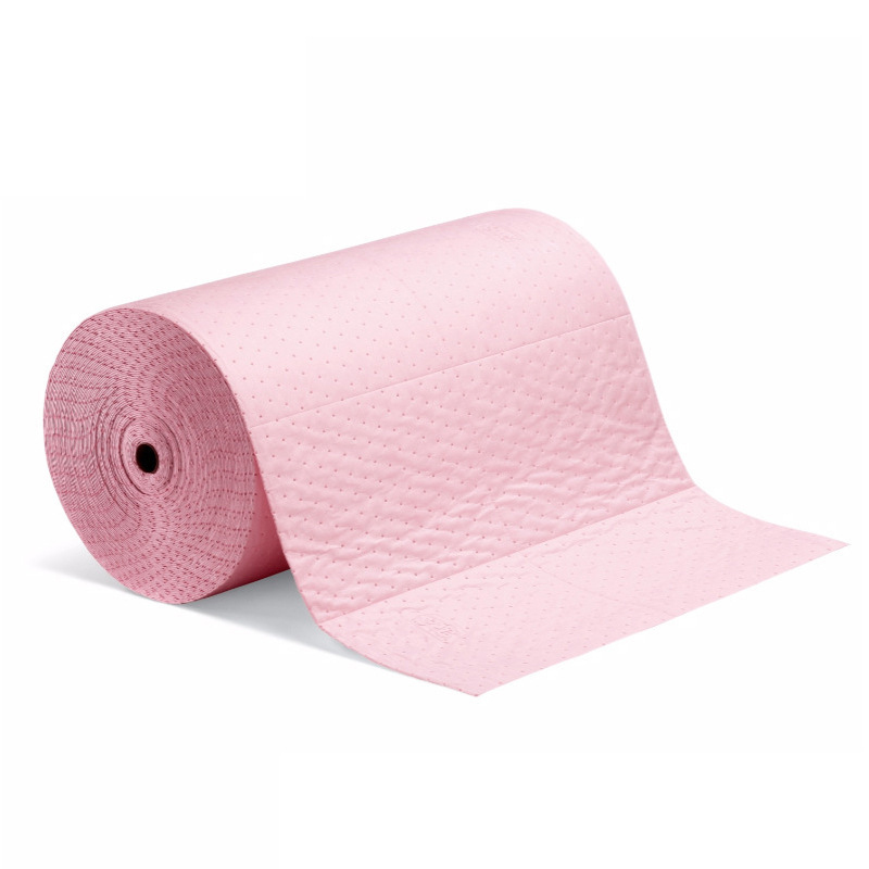 Rouleau absorbant chimique rose de 80 cm * 50 m * 3 mm
